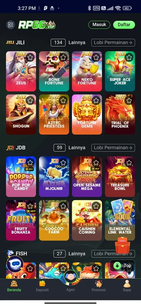 RP66 APK Tampilan Utama